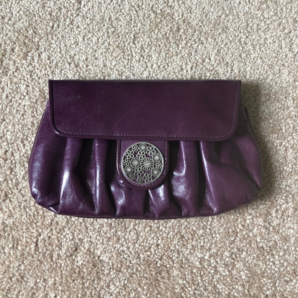 Brighton purple leather clutch/purse